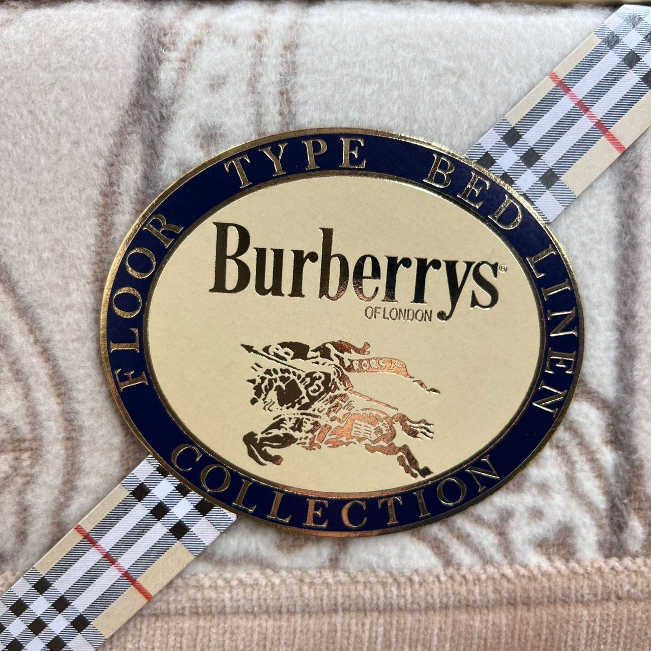BURBERRY バーバリー 綿毛布 シングル 西川産業 ウール100％ ベージュ