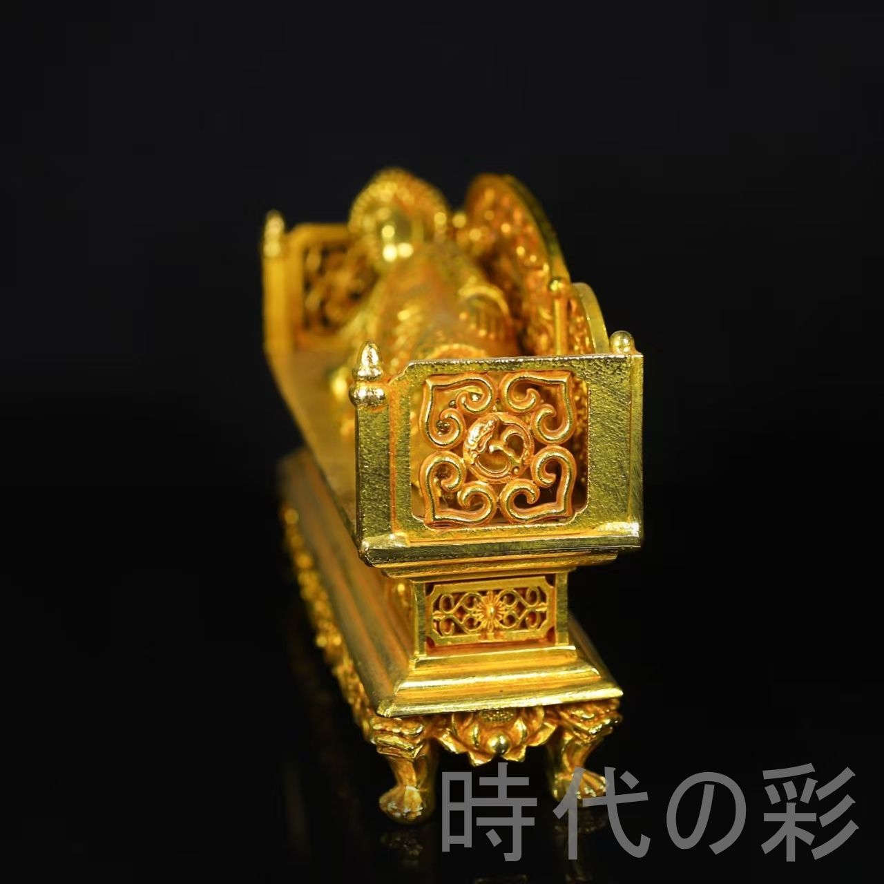 鍍金 大日如来寝仏』仏教美術 精密鏨刻 大型仏像 唐物 中国古美術 供養