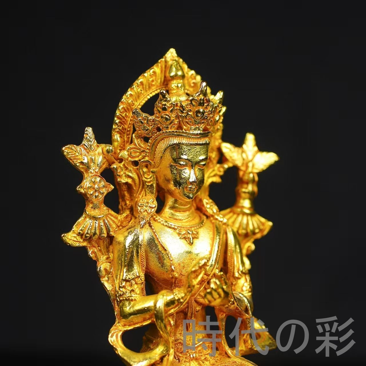 鍍金 弥勒菩薩仏像』仏教美術 小型仏像 供養仏具 唐物 中国古美術 吉祥