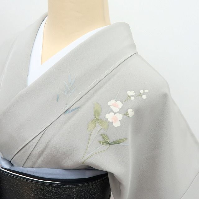 百華❀Y4578◇新品 正絹 仕付け糸付 手縫い仕立て 桜 水仙 南天 蘭 鶴