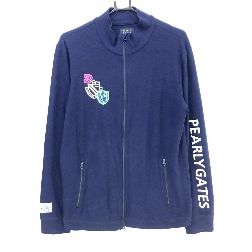 パーリーゲイツ ジップジャケット ネイビー 微起毛 ダブルジップ