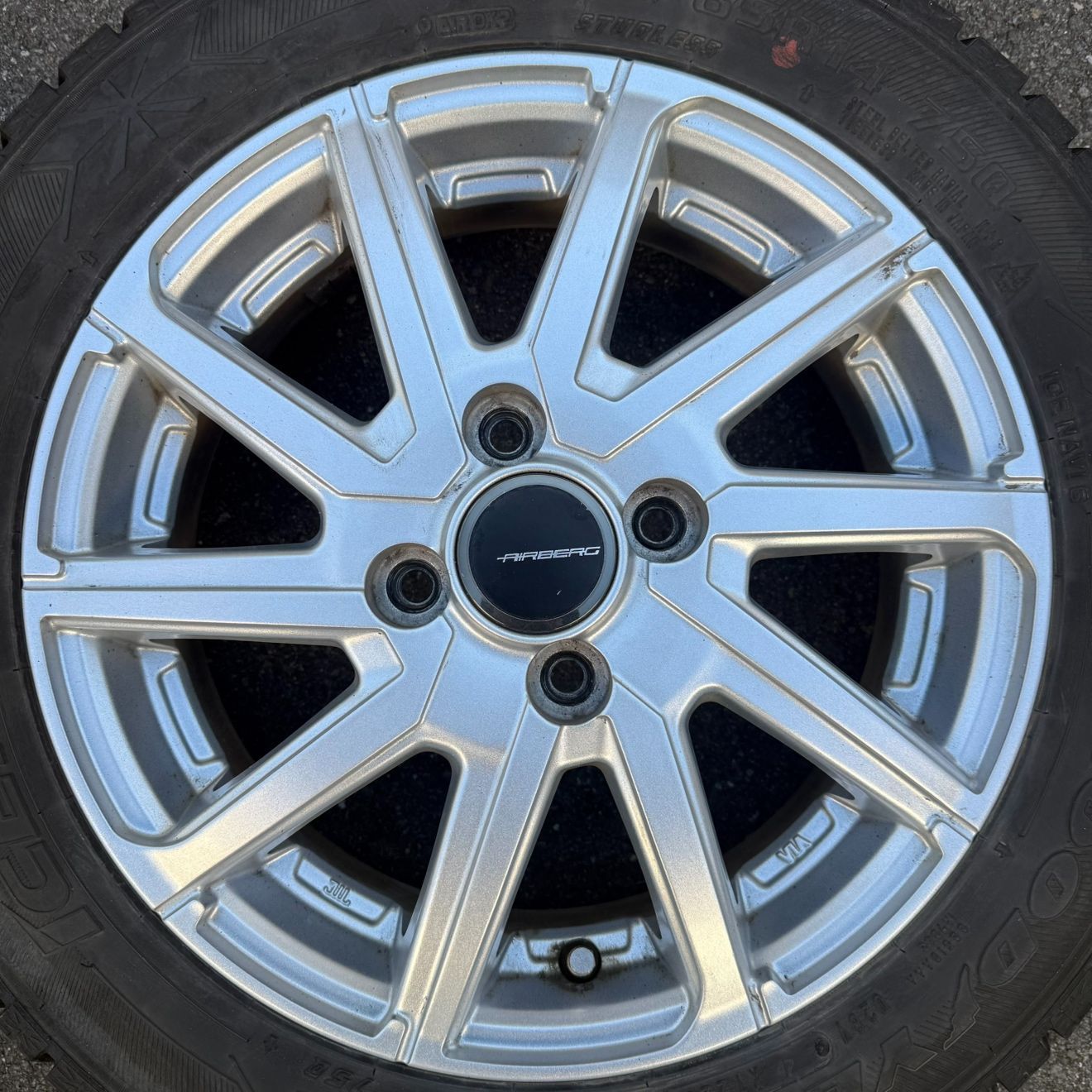 GOOD YEAR ICENAVI6 スタッドレスタイヤ 155/65R14 75Q 社外 アルミ 