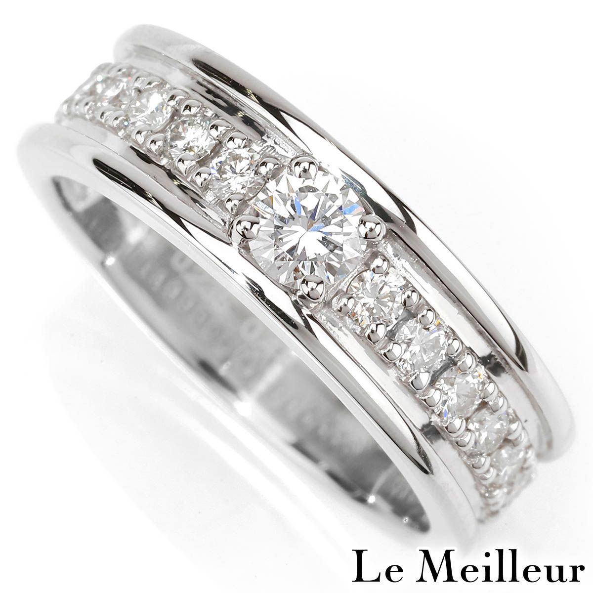 新品仕上済】 ダイヤモンド 0.23ct 0.44ct プラチナ Pt900 リング 14号 
