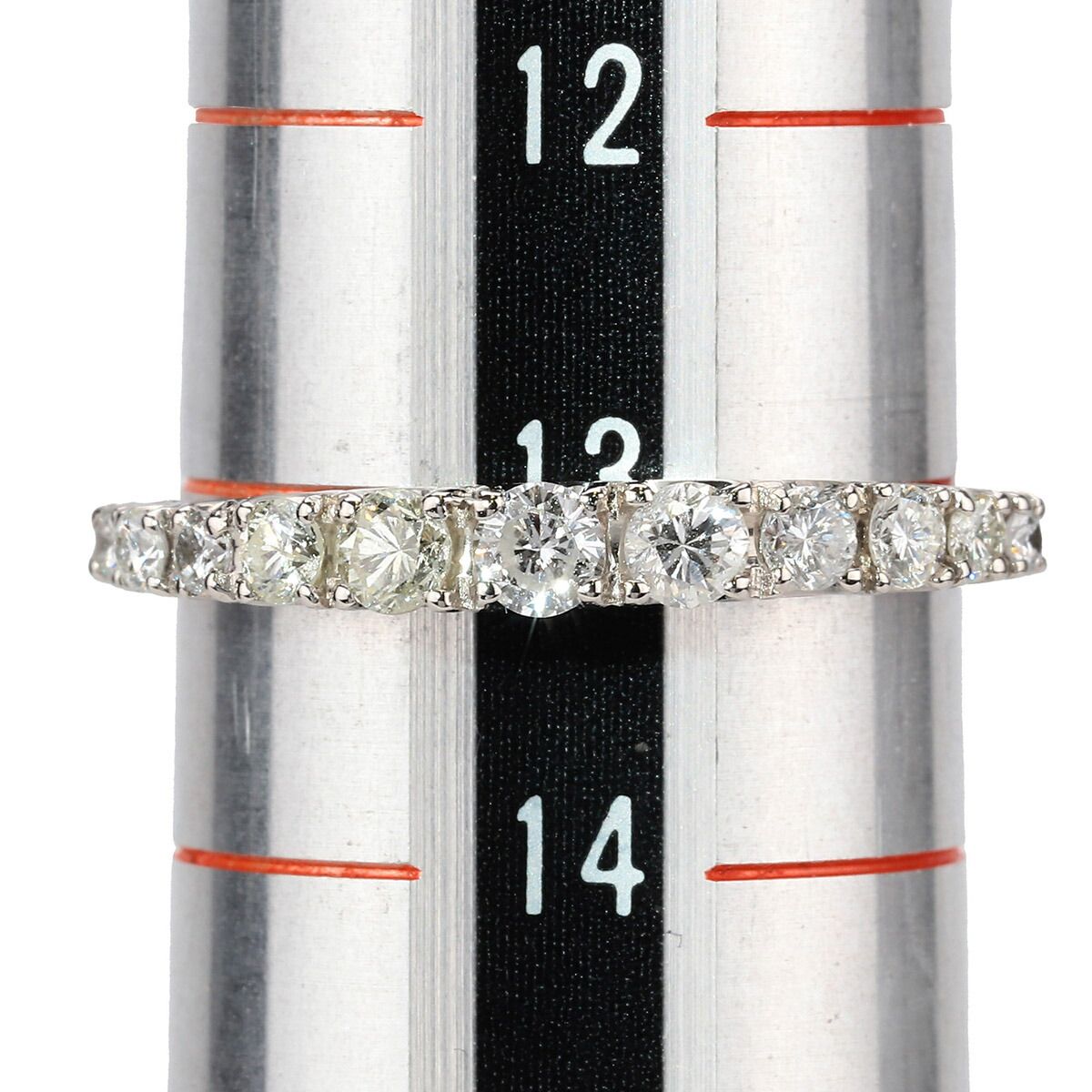 ダイヤモンド 0.5ct プラチナ Pt900 ハーフエタニティリング 指輪 13.5 