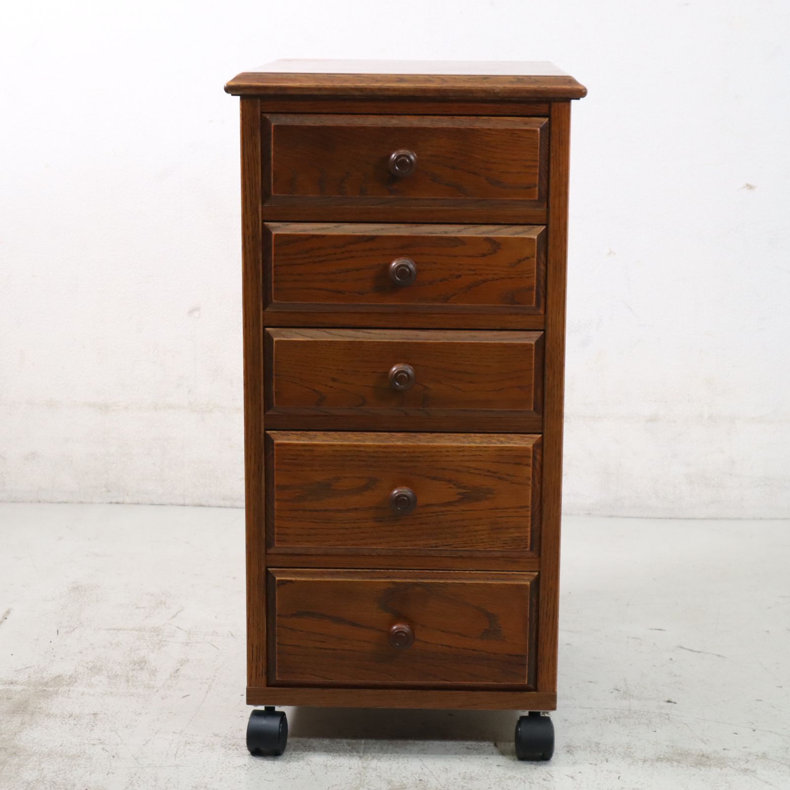 三越カントリーハウス チェストワゴン 5段 CPB21 (HK-4705) オーク材