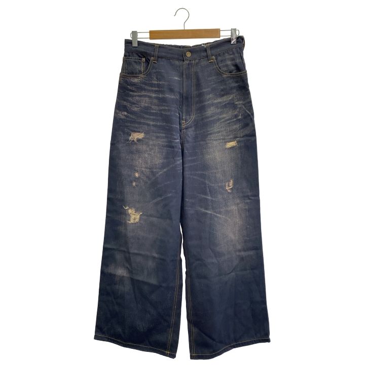 MB ULTIMATE FABRIC トロンプルイユワイドデニムパンツ インディゴ 