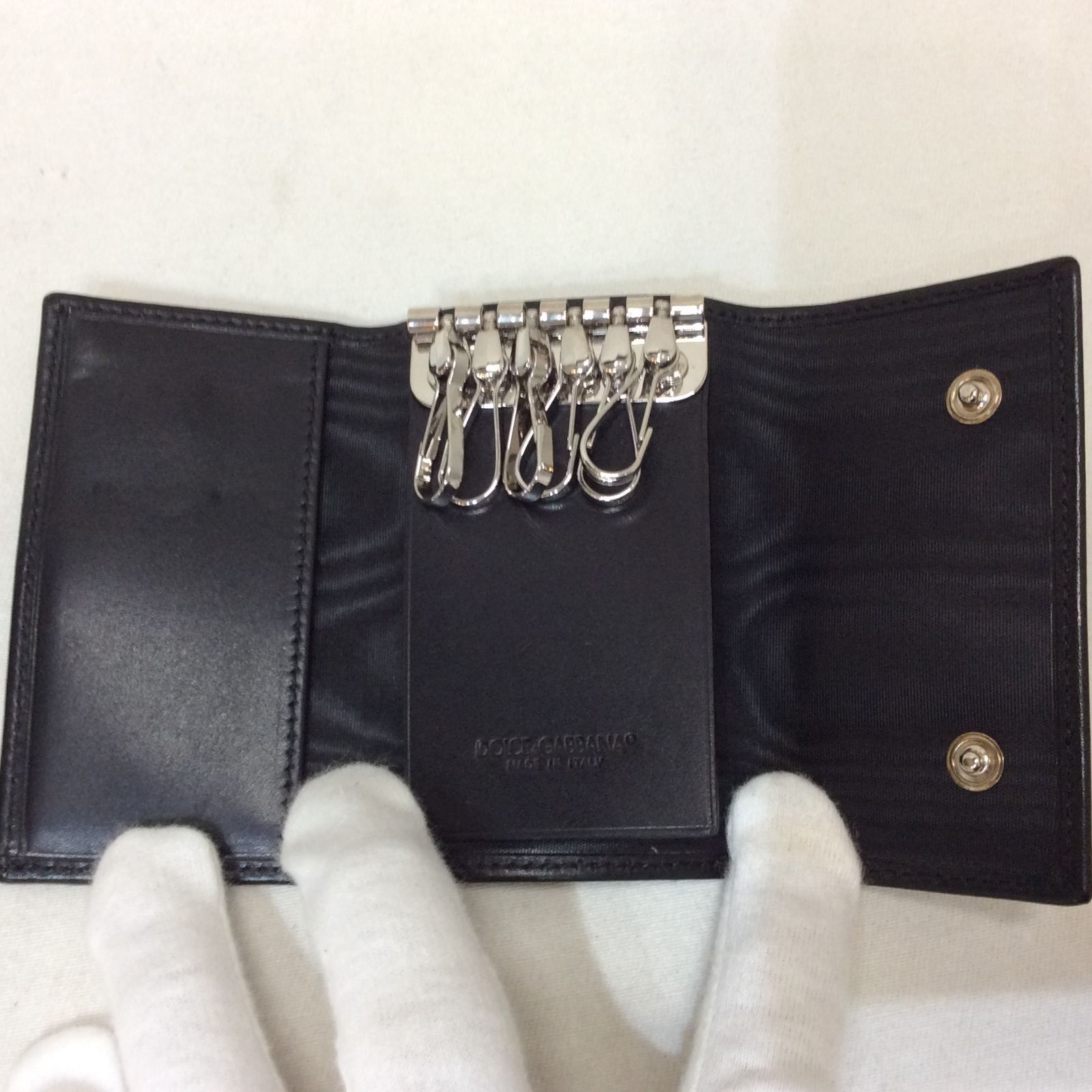 DOLCE&GABBANA ドルチェ＆ガッバーナ レザーキーケース ブラック 6連