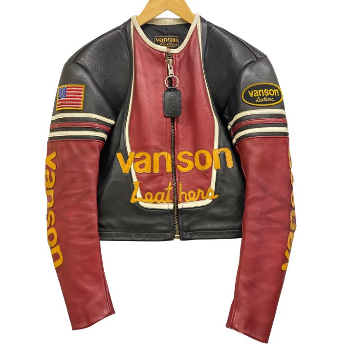 東店75-3207-0802] [店舗併売]VANSON ワンスターレザージャケット 