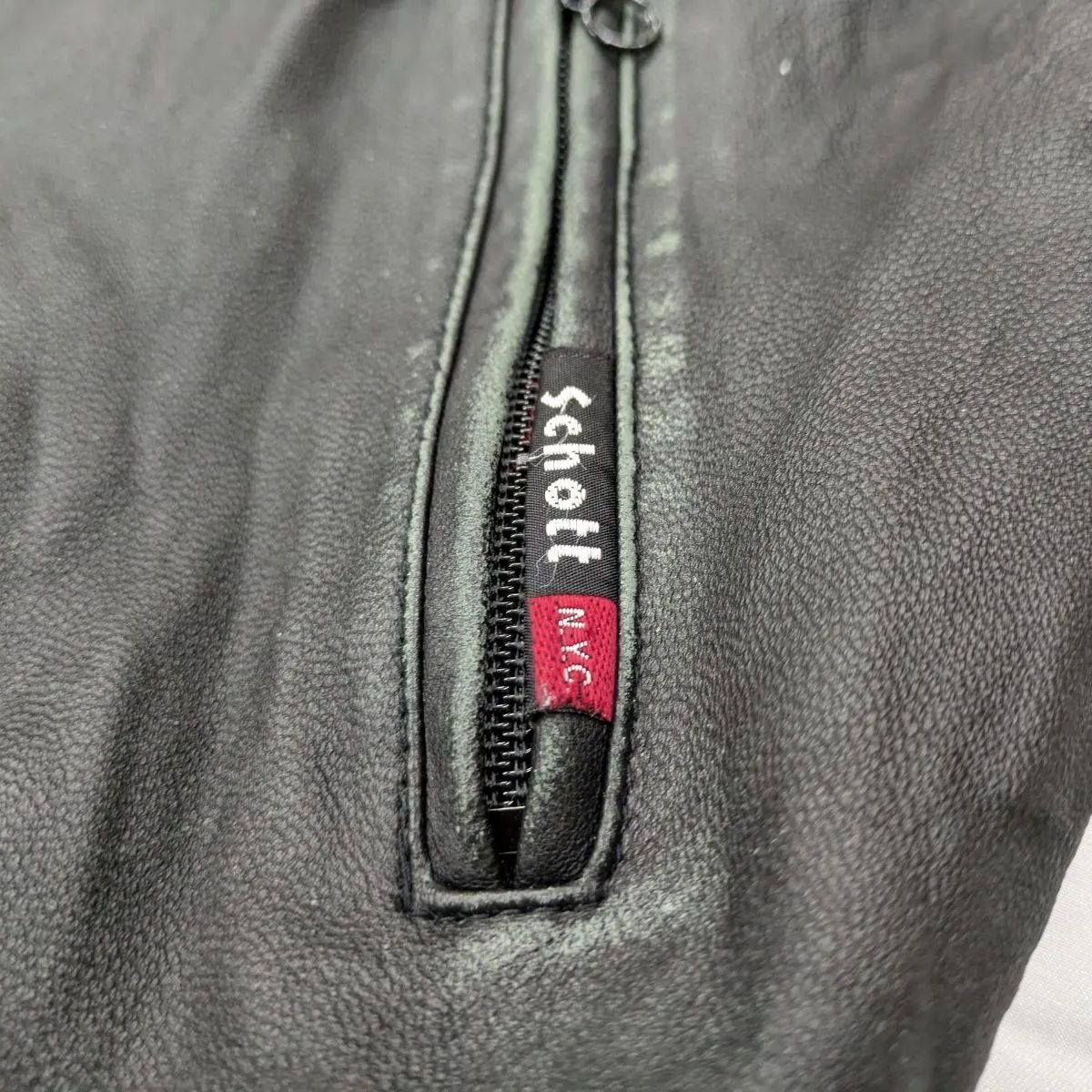 SCHOTT/ショット レザージャケット フード フーディ Lサイズ 羊革 