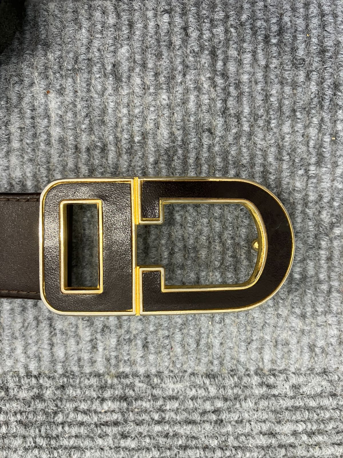 Christian Dior ディオール ベルト ロゴ金具 ブラウン系 4228 - メルカリ