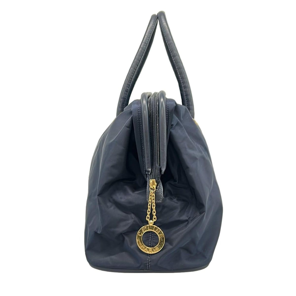 CELINE(セリーヌ) ハンドバッグ - ダークネイビー レザー - メルカリ