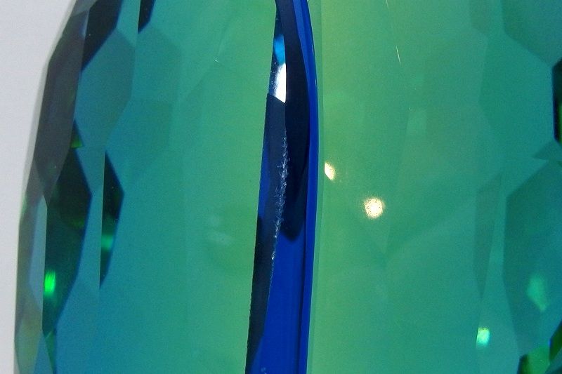 221758】SWAROVSKI スワロフスキー Chrome Green コンゴウインコ 鳥