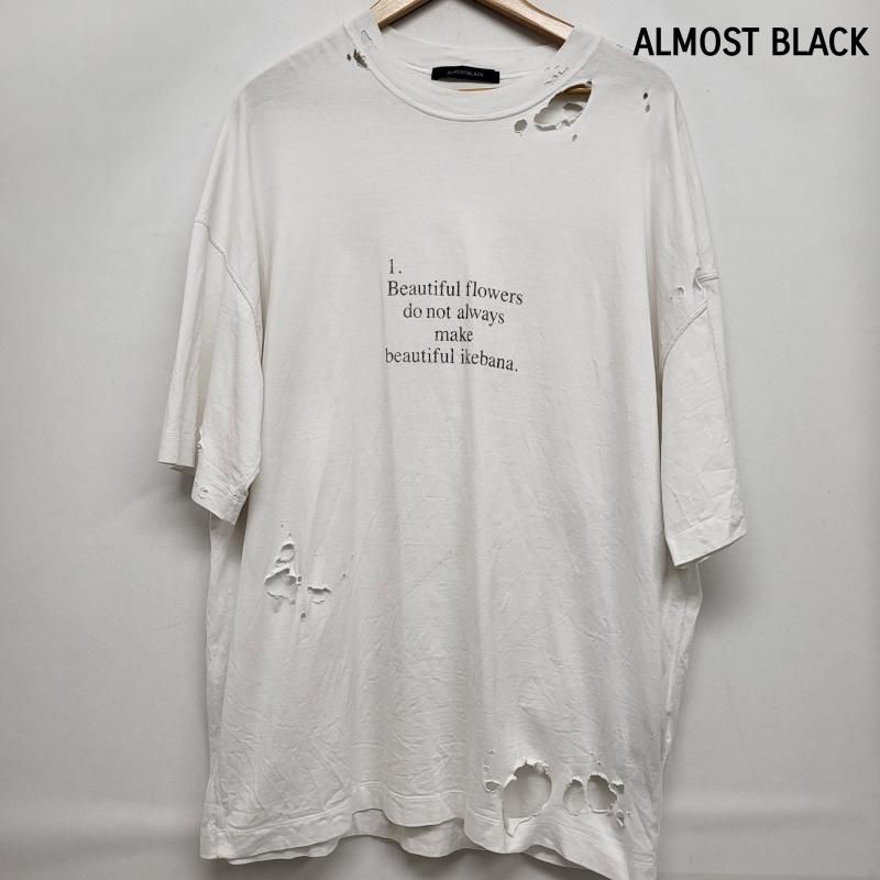 オールモストブラック オールモストブラック ダメージ加工 Tシャツ