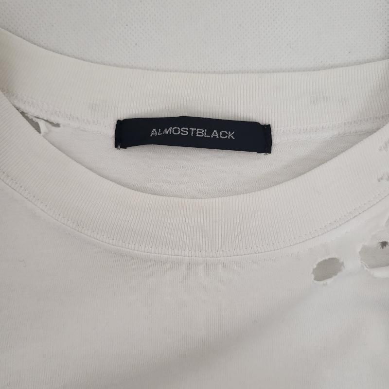 オールモストブラック オールモストブラック ダメージ加工 Tシャツ