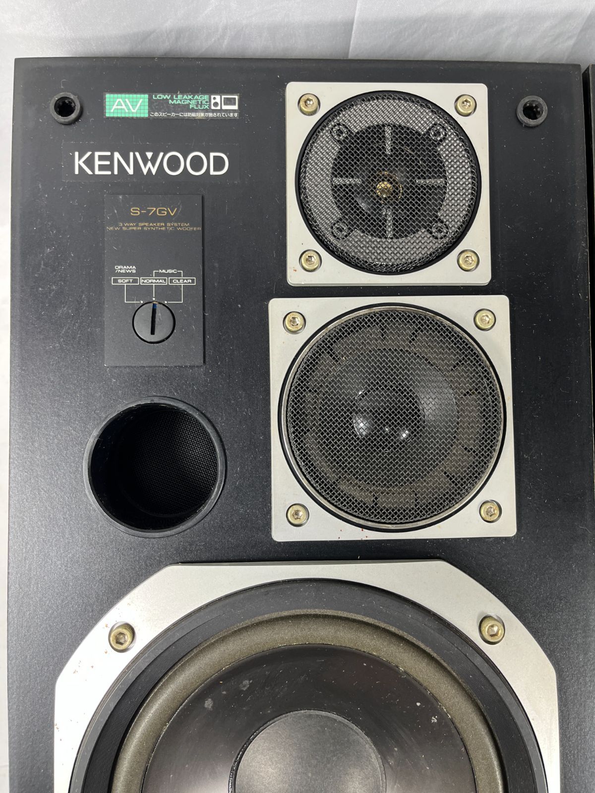 KENWOOD ケンウッド 3 WAY SPEAKER SYSTEM NEW SUPER SYNTHETIC WOOFER