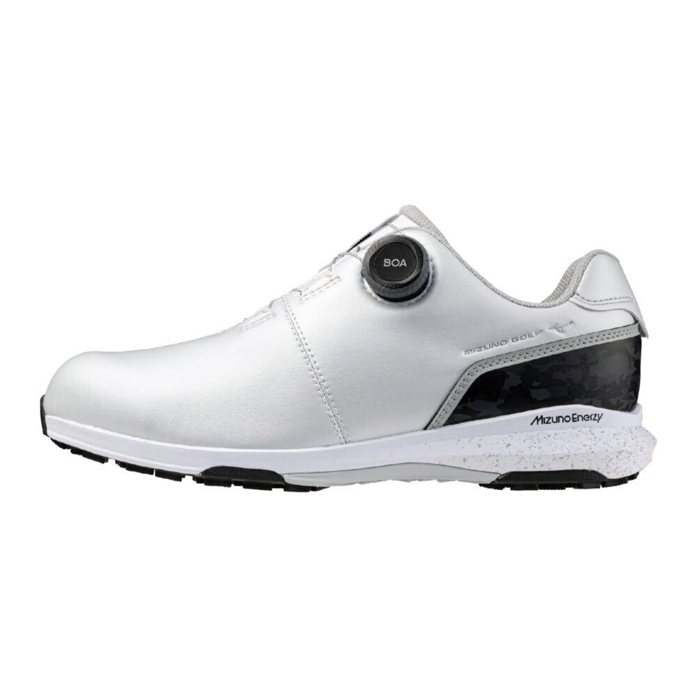 Brand New [Mizuno] Golf Shoes Nexlite Energy Boa NEXLITE ENERZY BOA Men's White x Black Camo 25.0 cm 4E