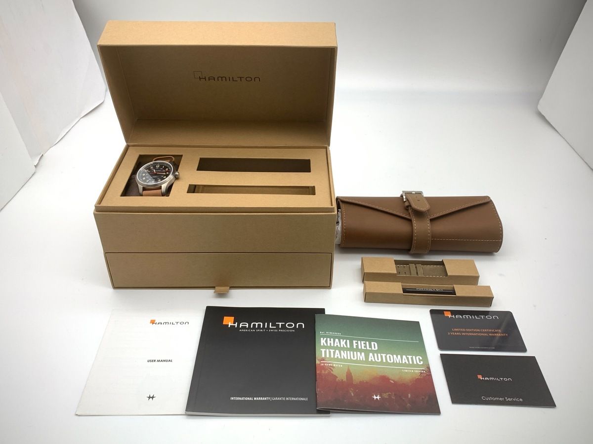  ハミルトン カーキ フィールド ブラック H70645533|H706450 チタン ブルゾン 自動巻き時計 腕時計(アナログ)