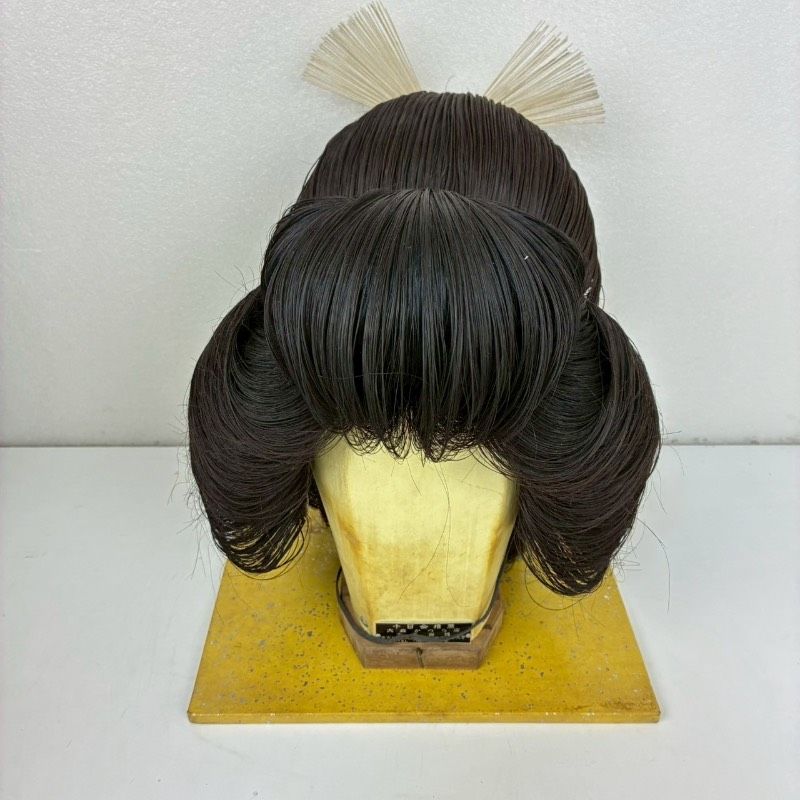 日本髪かつら 人毛大森かつら 木箱付き かつら 十日会推薦 演劇 時代劇