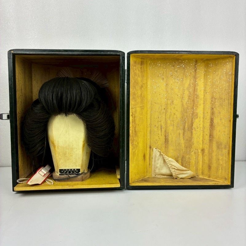日本髪かつら 人毛大森かつら 木箱付き かつら 十日会推薦 演劇 時代劇