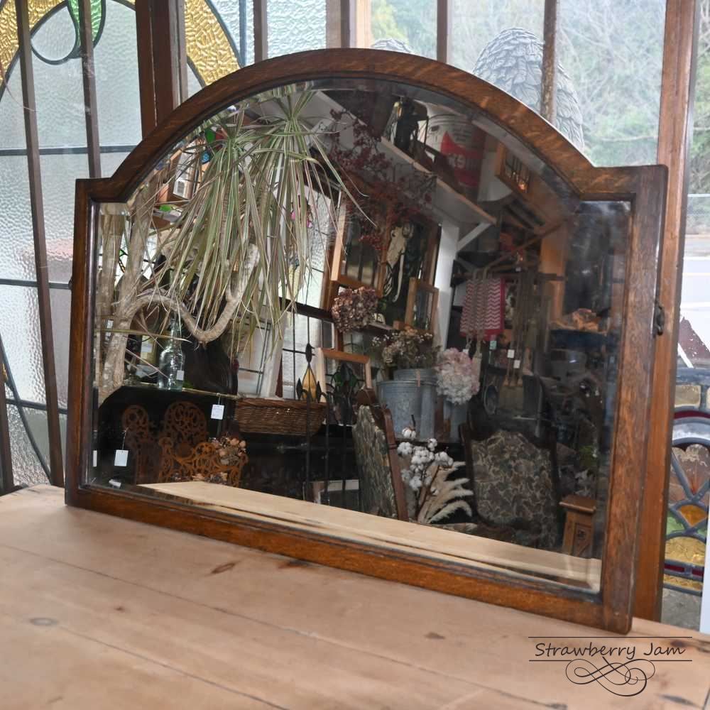 IFU-426 英国アンティーク オーク ウォールミラー Mirror 壁掛けミラー