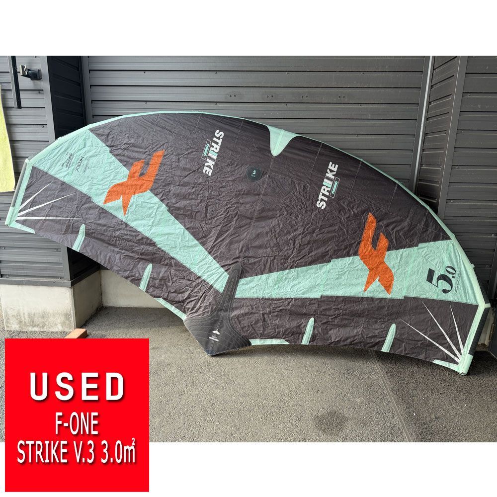 中古 F-ONE エフワン STRIKE V3 5.0㎡ ONYX / MINT サーフウイング 