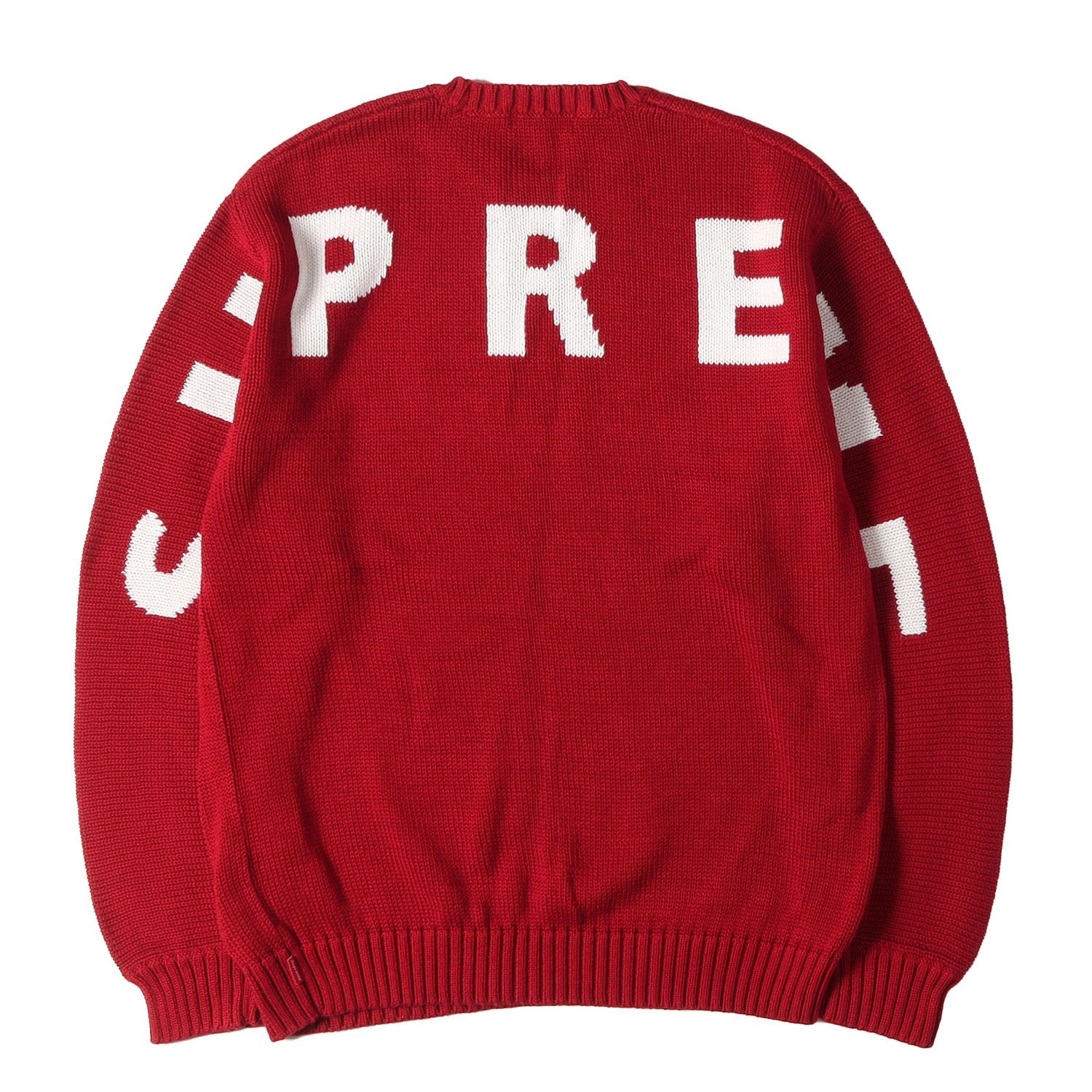 最終SALE 美品Supremeクルーネック ニット セーター バックロゴS 美品】Supreme シュプリーム ニット レッド サイズ:M | 20SS バック
