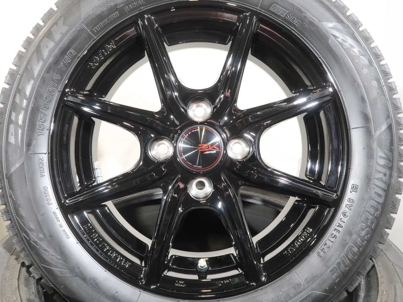 軽自動車 等 4本 社外 14インチ スタッドレス バリ溝 ブリヂストン