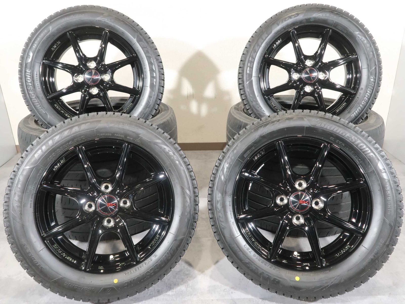 軽自動車 等 4本 社外 14インチ スタッドレス バリ溝 ブリヂストン