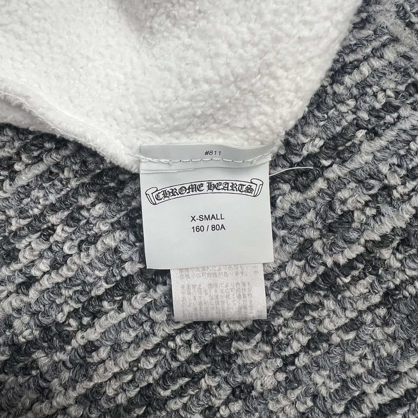 国内正規 CHROME HEARTS Leather Cross Sweatshirt レザークロスパッチ 