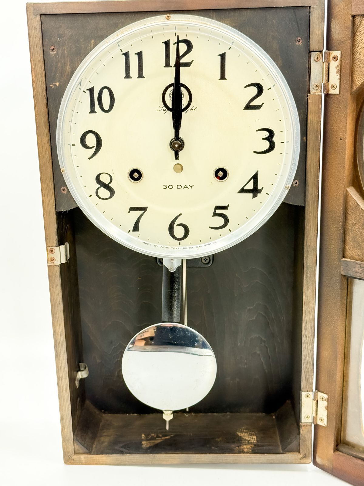 愛知時計電機 Super Eight 30DAY 振り子時計 動作品 レトロ - メルカリ