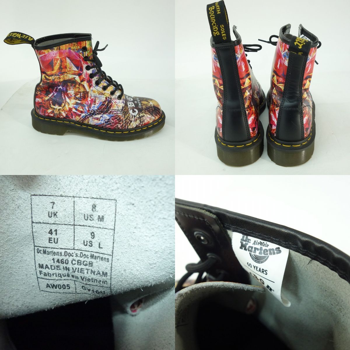 Dr.Martens × CBGB & OMFUG ドクターマーチン 1460 8ホールブーツ UK7