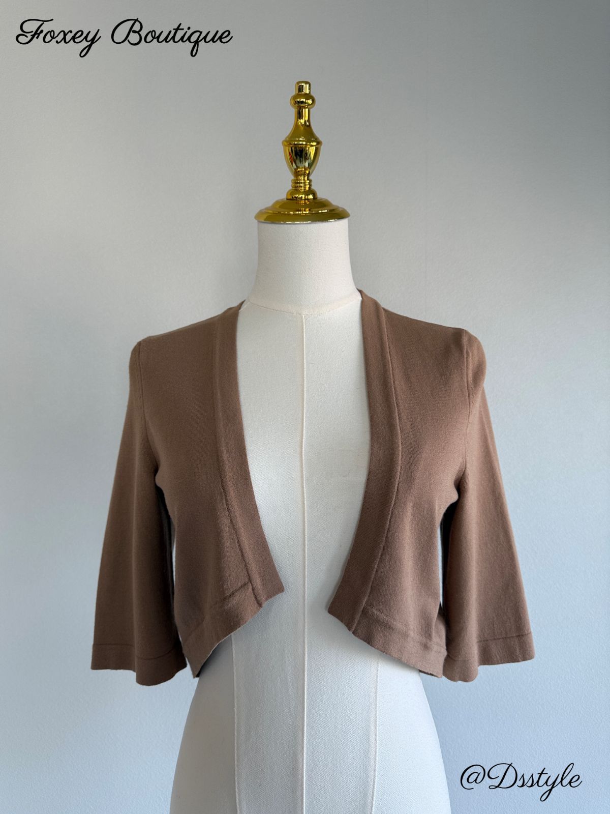 【美品】【クリーニング済】FOXEY NEW YORK / フォクシーニューヨーク 40 キャラメリゼ Bolero