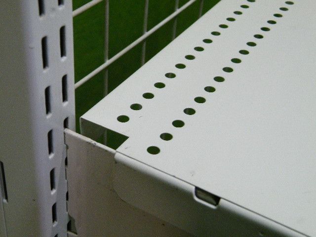 タテヤマ製 H126cm×W75cm 単体片面3段エンド什器 キャスター付き(棚板 