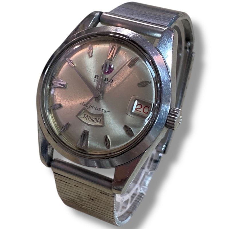 60 260209-10072-4625 SA900 稼働品 RADO daymaster デイデイト 文字盤ゴールド 腕周り最大約16cm ラドー 腕時計