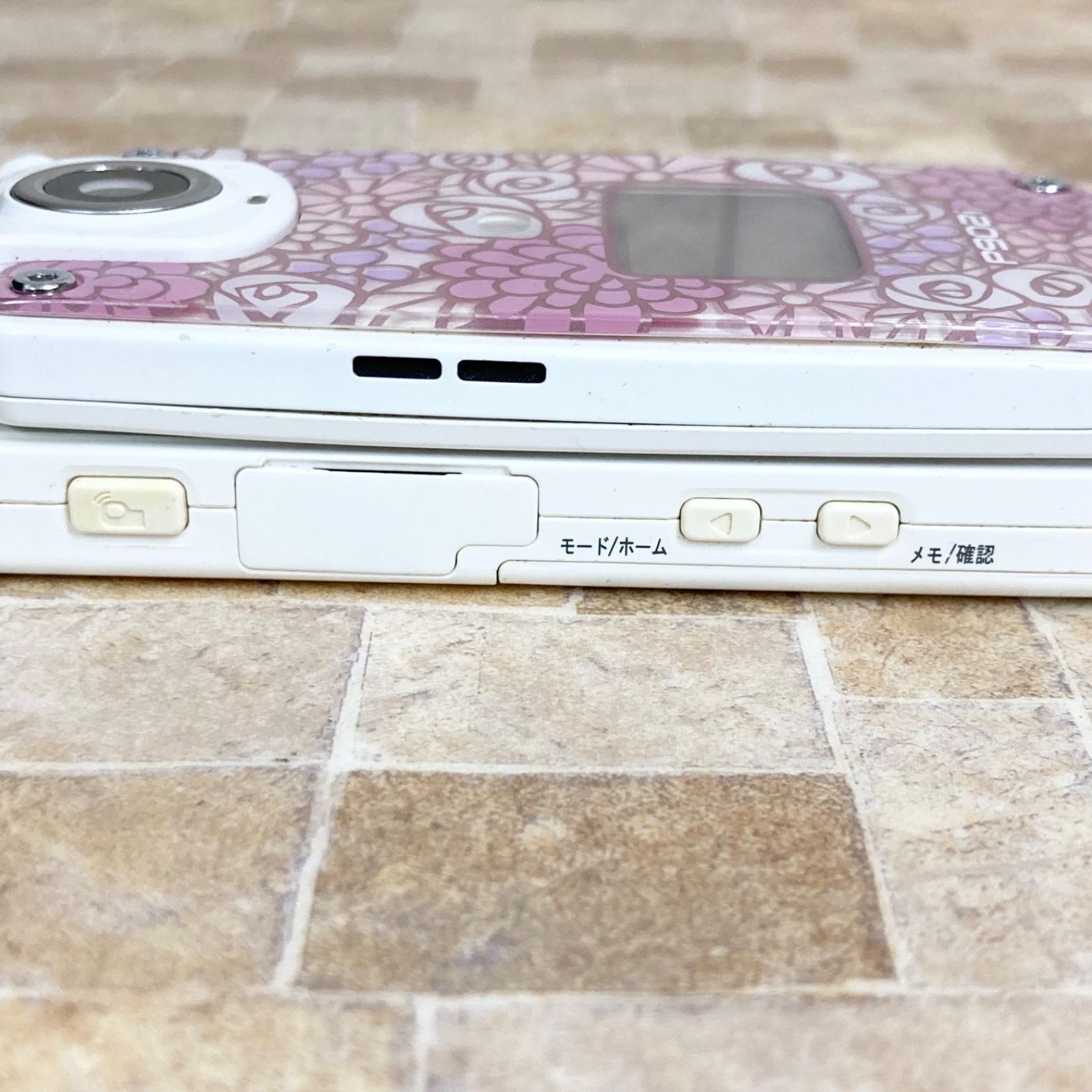 初期化済】NTT docomo FOMA P902i ホワイト×ブーケグラス パナソニック