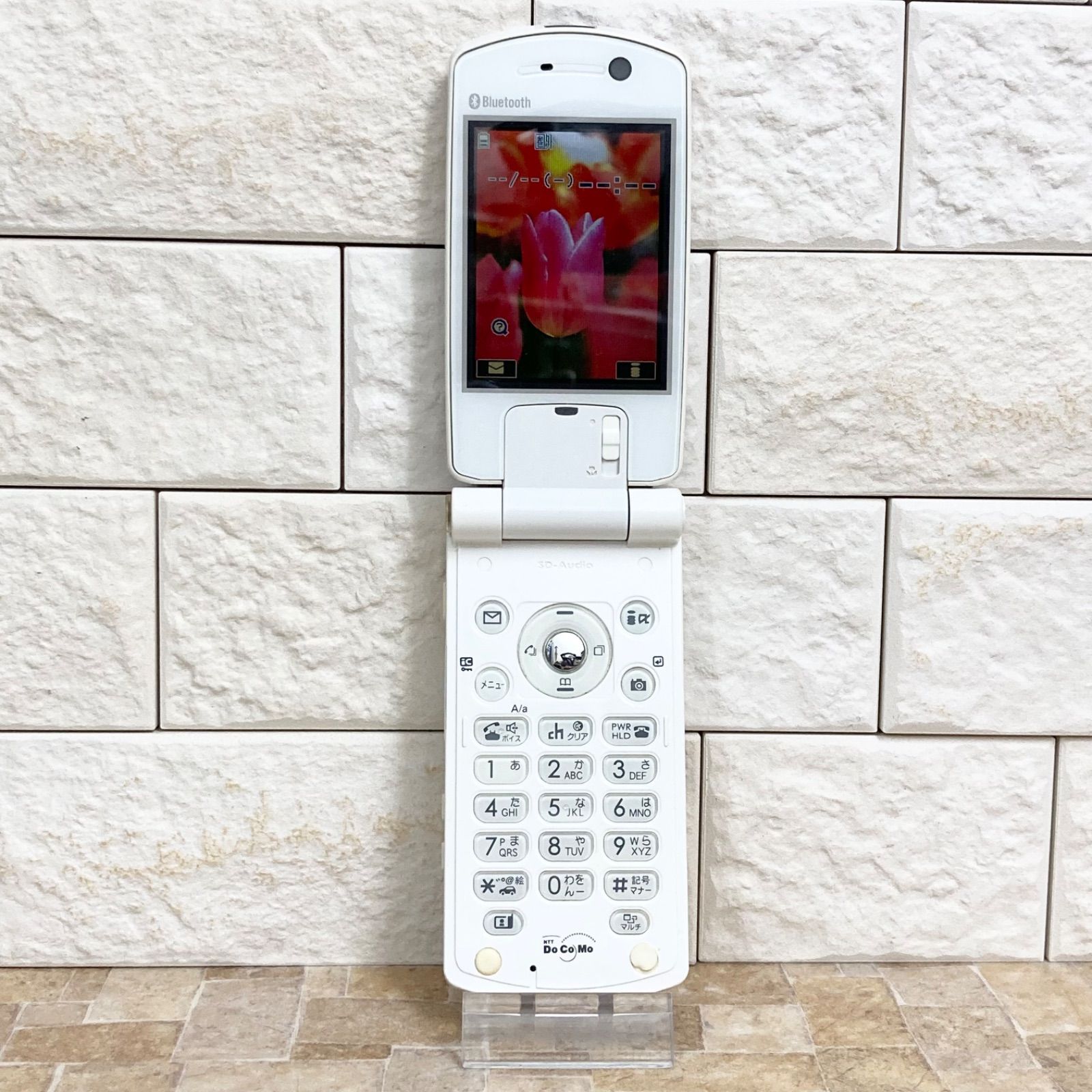 初期化済】NTT docomo FOMA P902i ホワイト×ブーケグラス パナソニック