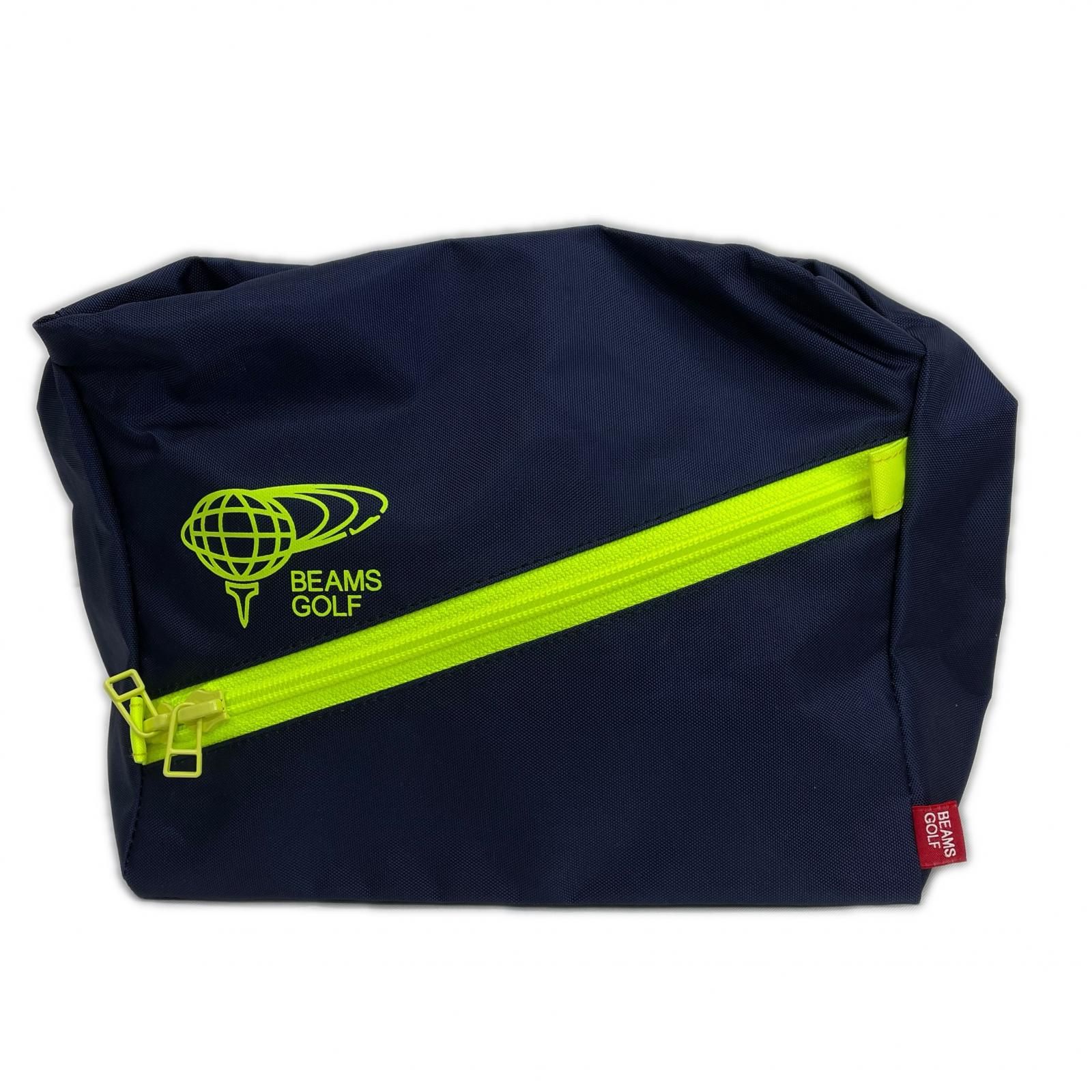 中古 ビームスゴルフ BEAMSGOLF カートバッグ ネイビー 紺 斜めジップ