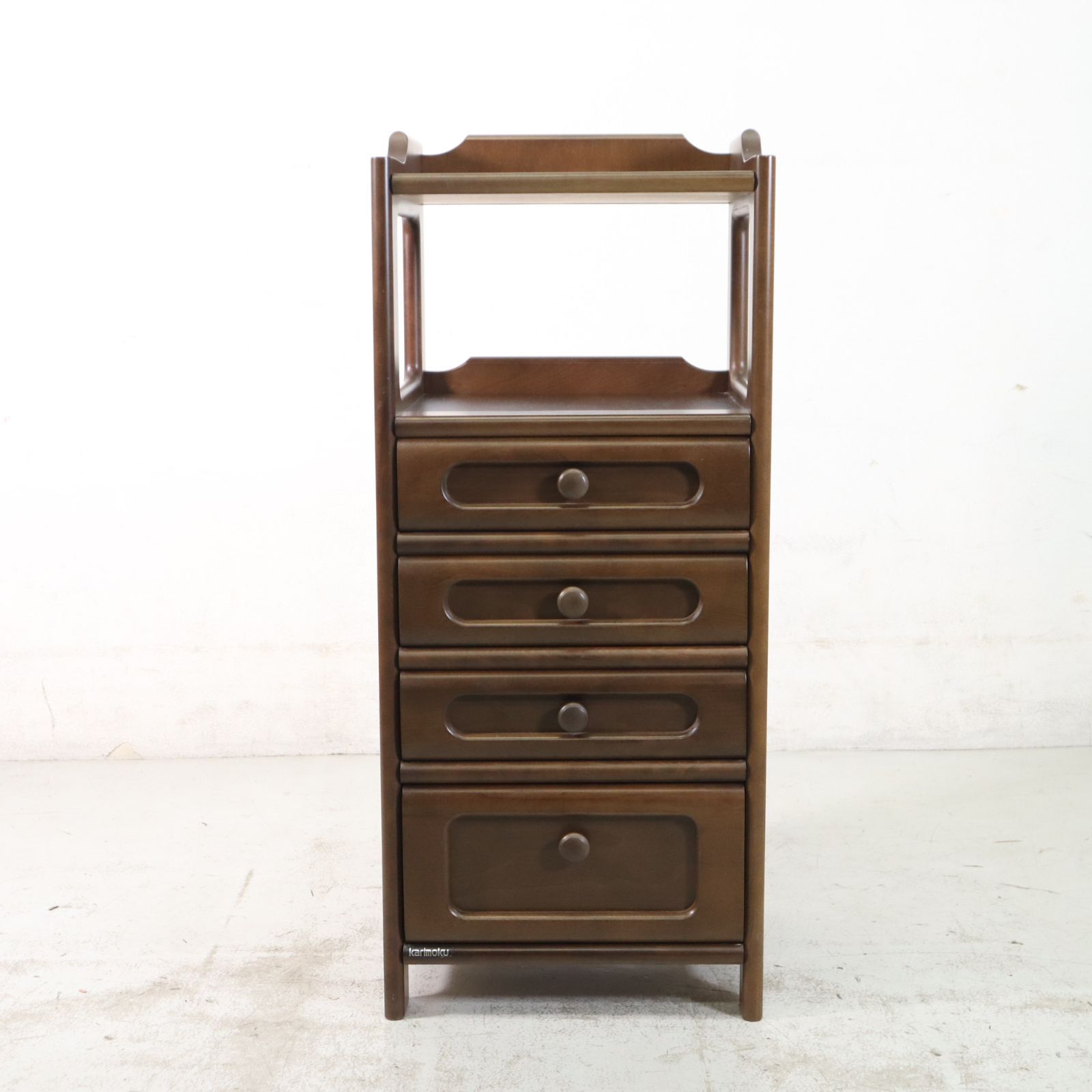 【良品】カリモク社製高級電話台 引き出し付き カリモク家具（KARIMOKU FURNITURE） カリモク マルチチェスト 木製