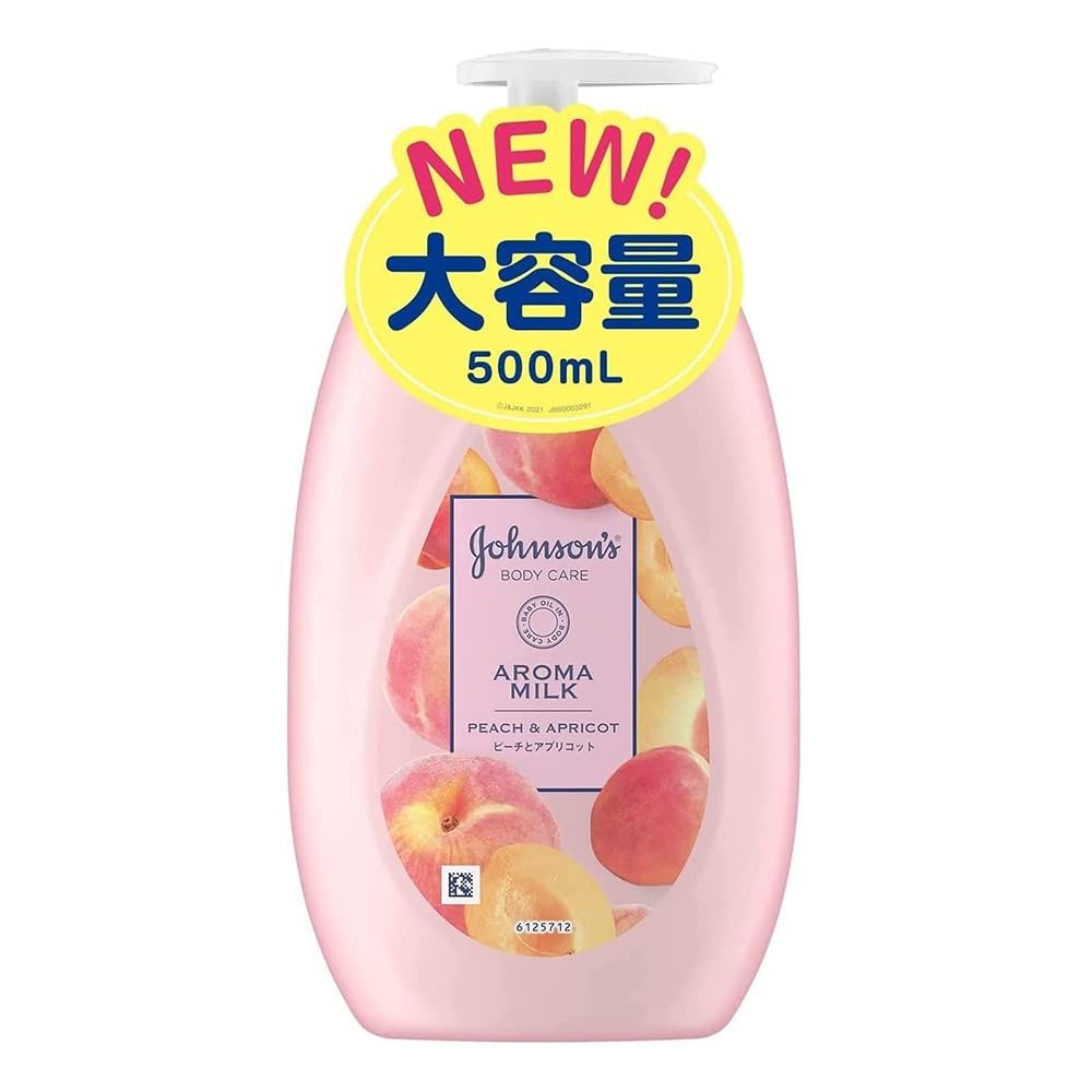 브랜드 뉴 존슨 바디 케어 래스팅 아로마 밀크 500ml 피치 앤 애프리콧 향 6개 세트