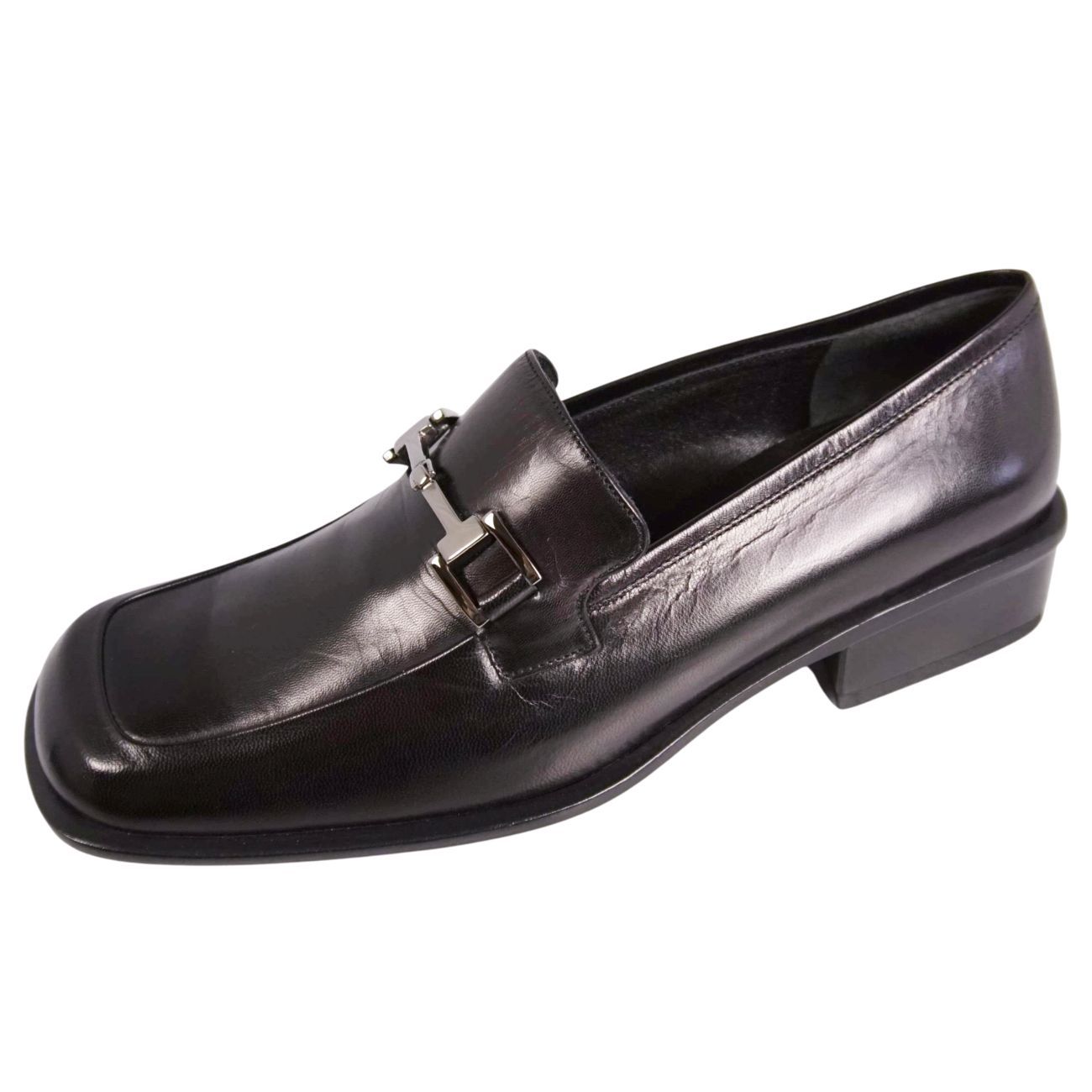 未使用 グッチ GUCCI ローファー モカシン ホースビット レザー 