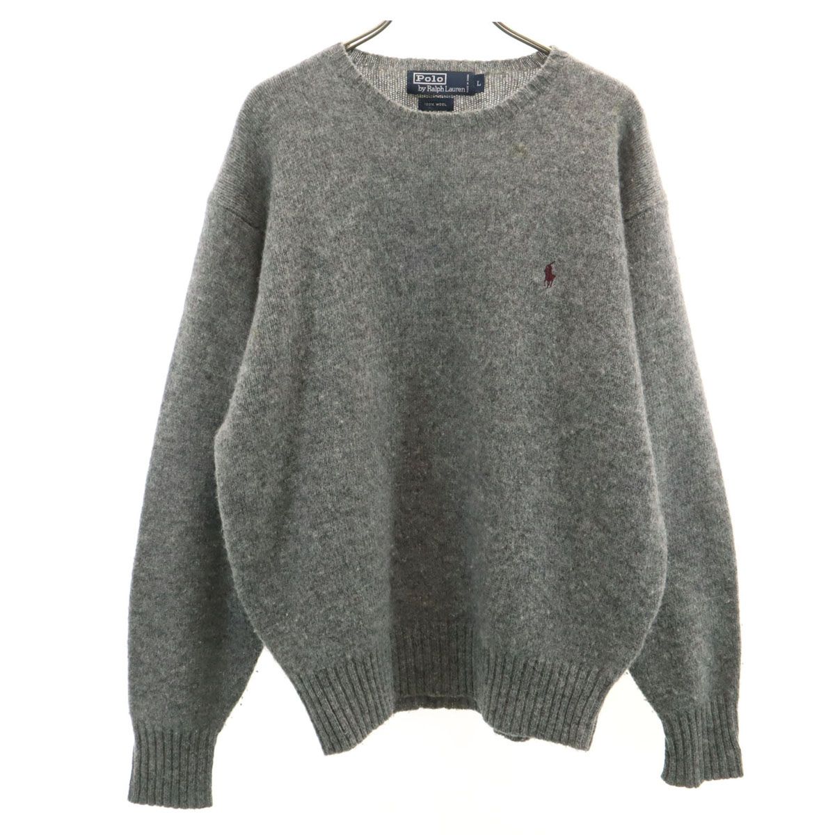 Polo by Ralph Lauren ポロバイラルフローレン 長袖 セーター L グレー 