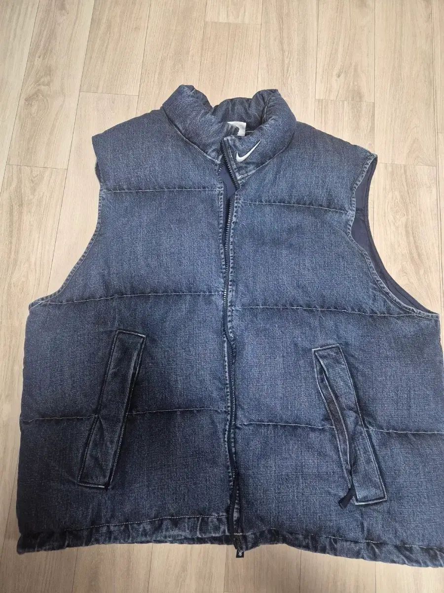 (ラージ) シュプリーム NIKE デニム パファー ベスト