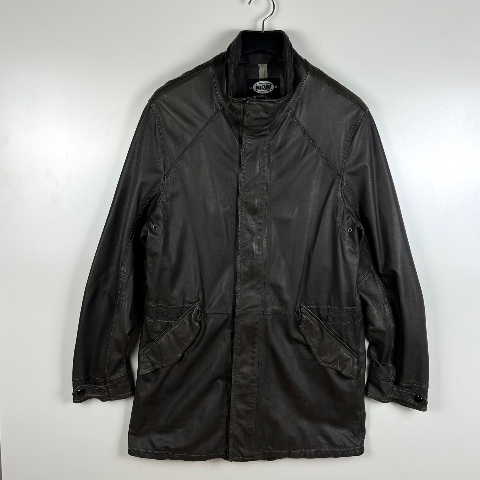 ARMANI 高級 スペイン製 羊革 ラムレザージャケット 黒 柔らかい