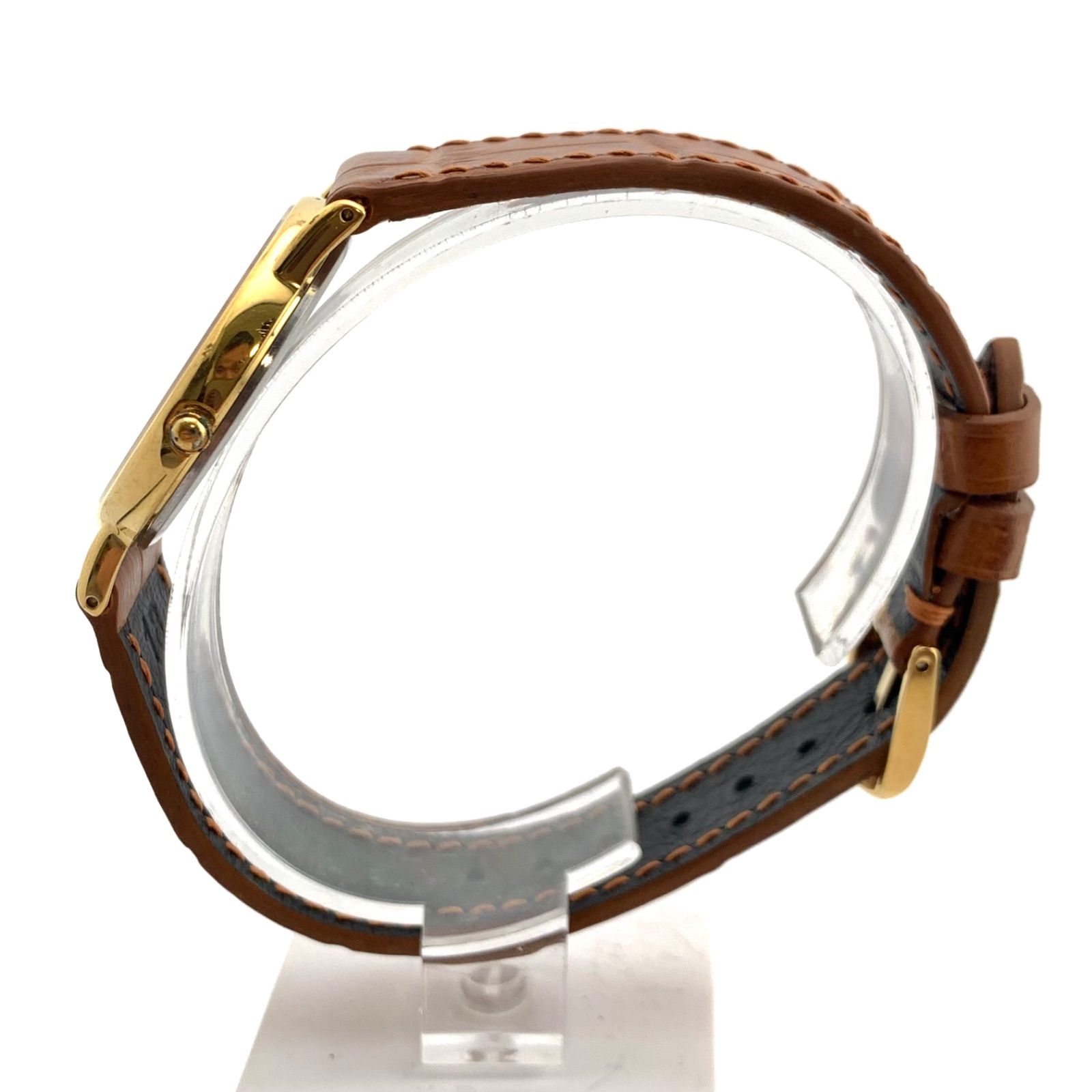 中古】SEIKO 5Y30-7000 クォーツ 腕時計 ゴールド レザー - メルカリ