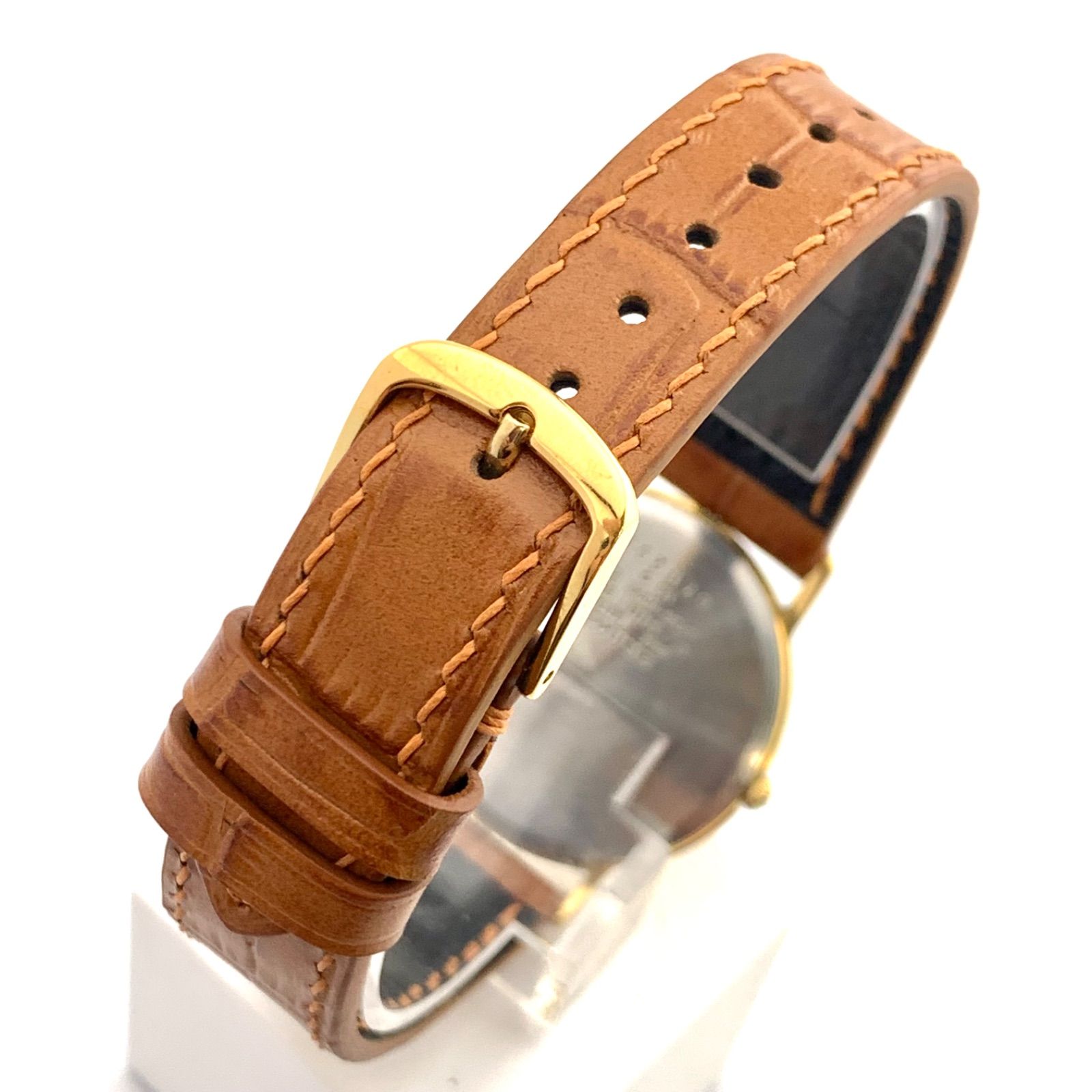 中古】SEIKO 5Y30-7000 クォーツ 腕時計 ゴールド レザー - メルカリ