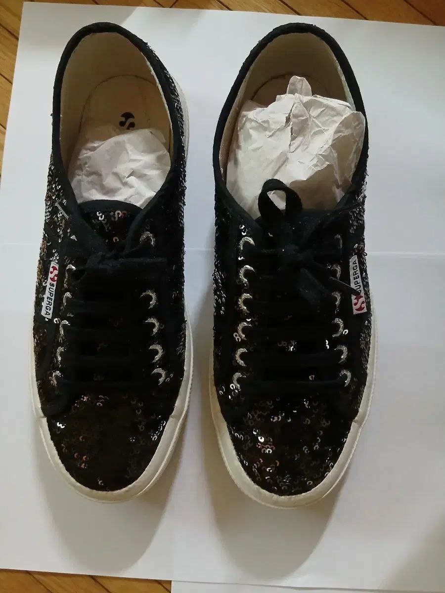 SUPERGA(スペルガ) ブラック スパンコール スニーカー 250 SUPERGA