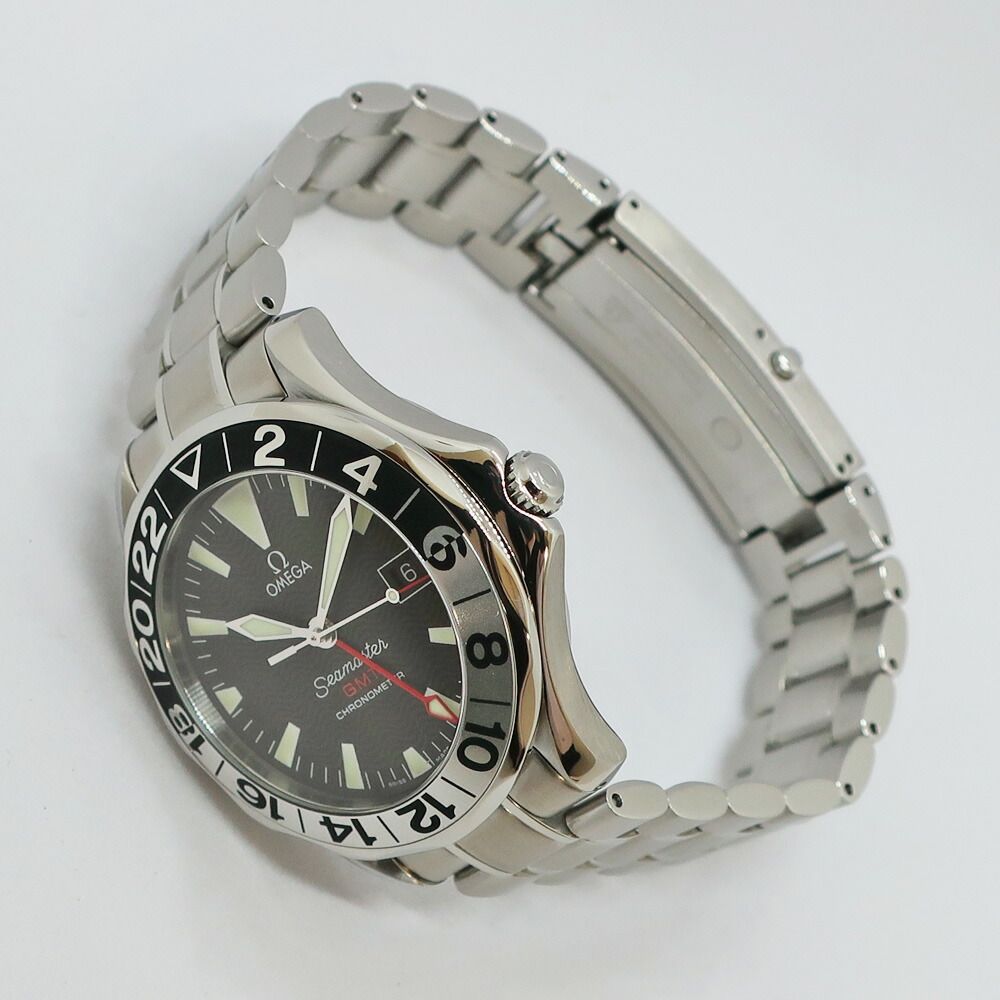 天白 仕上済 OMEGA オメガ シーマスター GMT 50周年記念 2234.50 41mm ブラック SS 自動巻き メンズ 腕時計 男 男性向け 自動巻き時計 腕時計(アナログ)