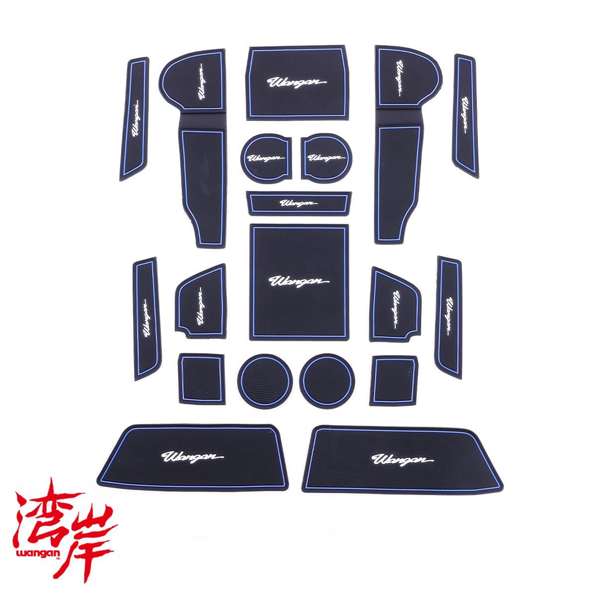 湾岸 レヴォーグ VN5 VNH VN系 内装 ポケットラバーマット 青 インテリア レボーグ ドリンクホルダー ワンガン wangan