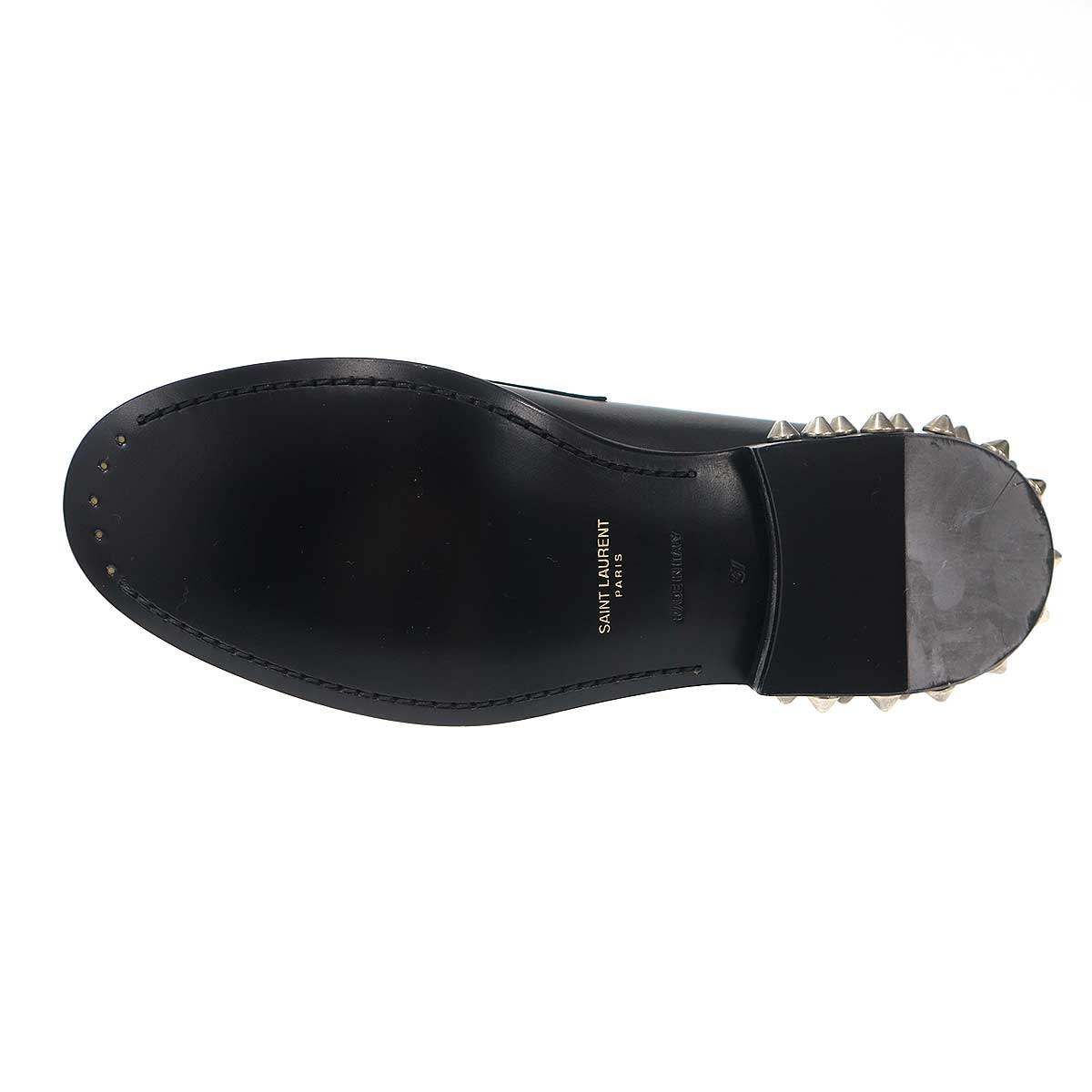SAINT LAURENT PARIS レザーローファー ブラック ローファー 