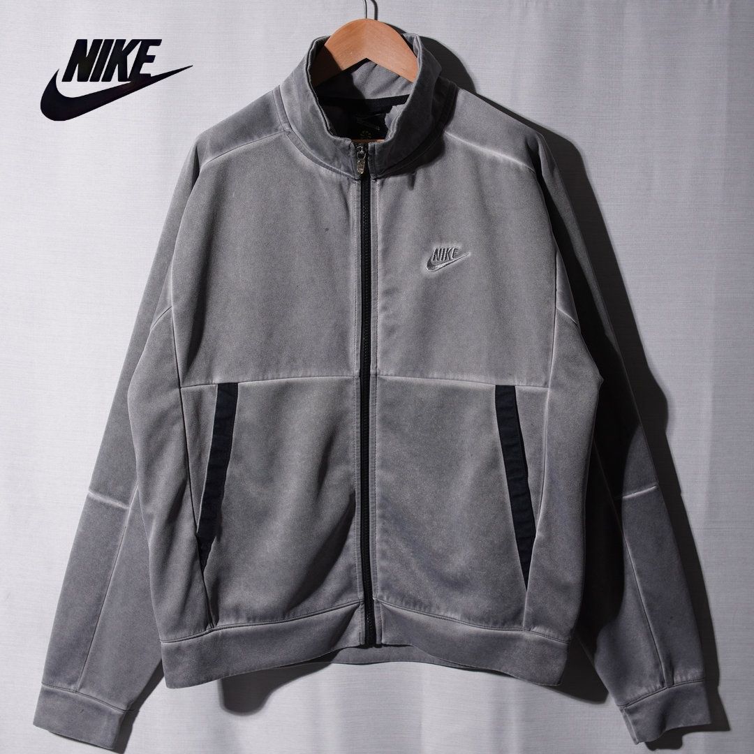 ナイキ NIKE トラックジャケット M 大きめ グレー ジャージ ウォッシュ 